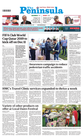 FIFA Club World Cup Qatar 2019 to Kick Off on Dec 11