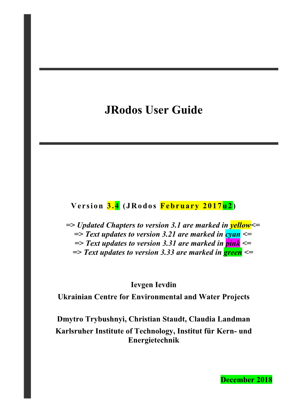 Jrodos User Guide