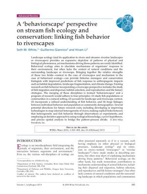 A Behaviorscape Perspective on Stream Fish Ecology and Conservation