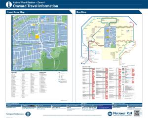 Abbey Wood Station – Zone 4 I Onward Travel Information Local Area Map Bus Map