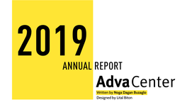 Annual Report 2019 Adva Center, April 21, 2020