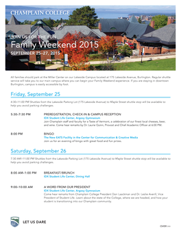 15-SS-0076 Family Weekend Schedule 092515.Indd