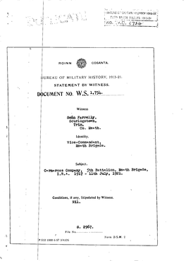 Roinn Cosanta Bureau of Military History, 1913-21