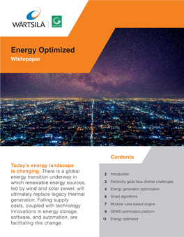 Energy Optimized Whitepaper