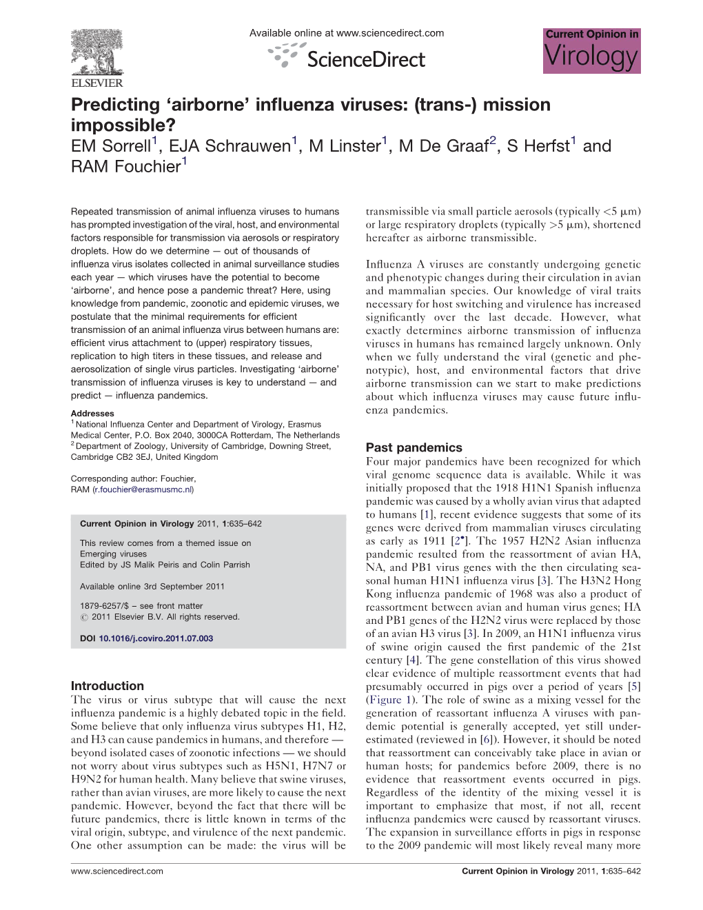 Predicting 'Airborne' Influenza Viruses: (Trans-) Mission Impossible?