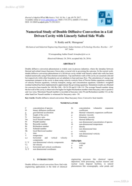 Numerical Study of Double Diffusive Convection in a Lid Driven Cavity with Linearly Salted Side Walls