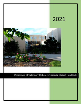 Department of Veterinary Pathology Graduate Student Handbook