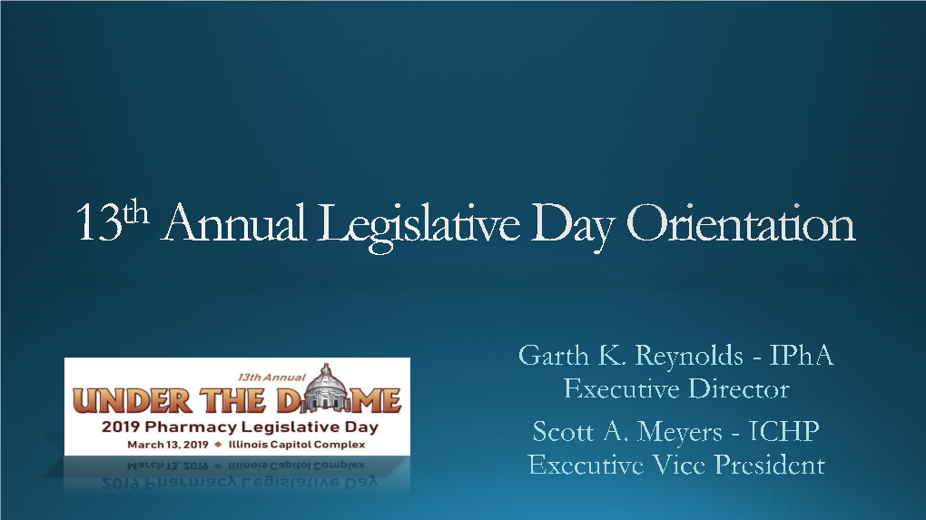 13Th Annual Legislative Day Orientation