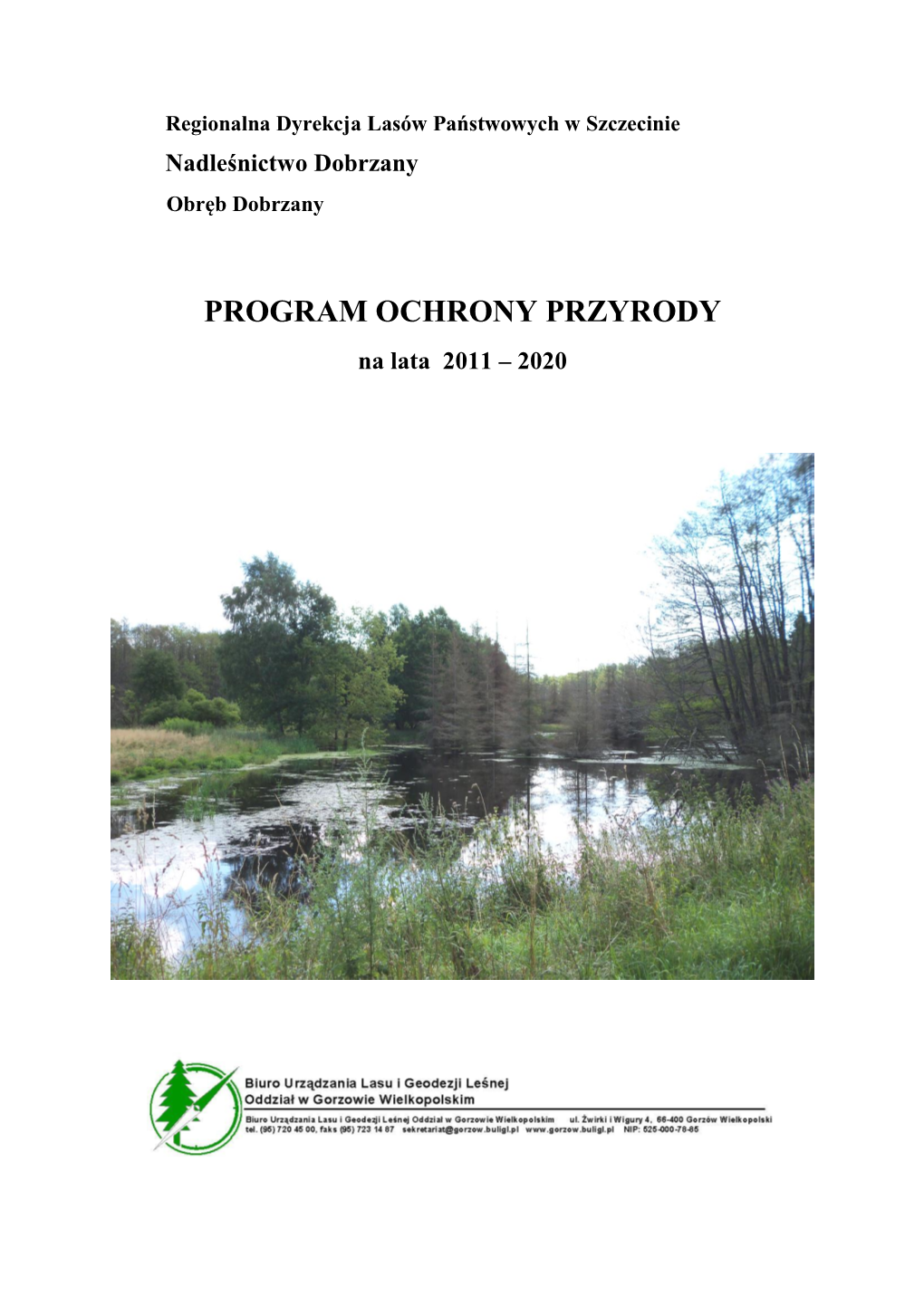 PROGRAM OCHRONY PRZYRODY Na Lata 2011 – 2020