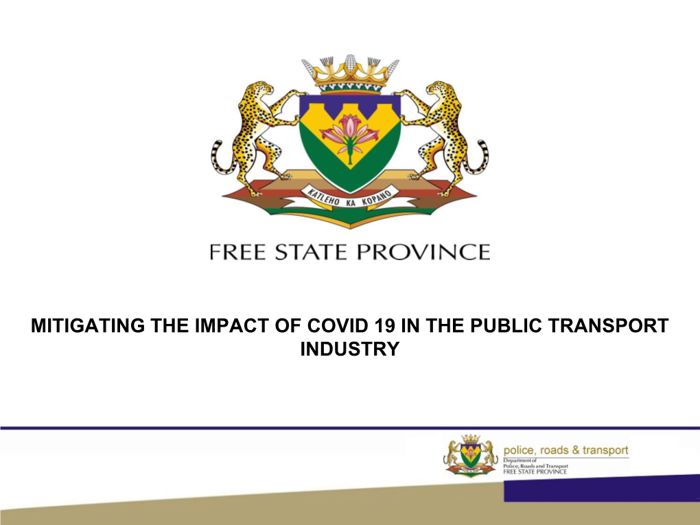 Public Transport Covid 19 Activation Plan