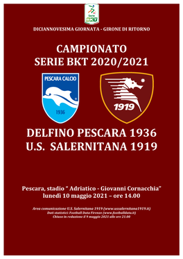 Delfino Pescara 1936 U.S. Salernitana 1919