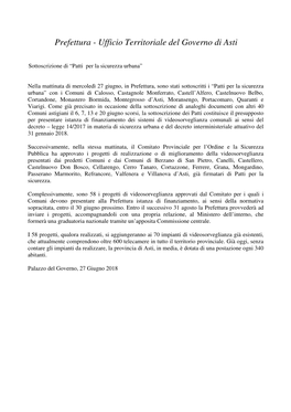 Prefettura - Ufficio Territoriale Del Governo Di Asti