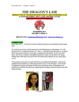 November 2011 Newsletter