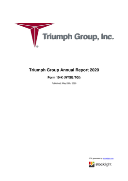 Triumph Group Annual Report 2020