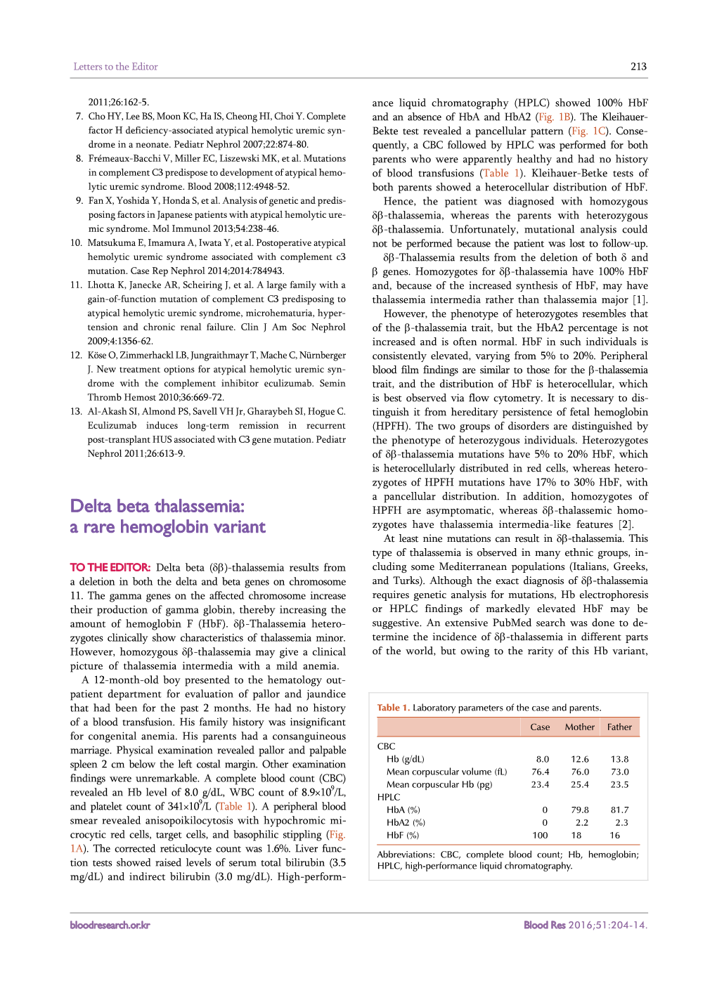 Delta Beta Thalassemia: a Rare Hemoglobin Variant