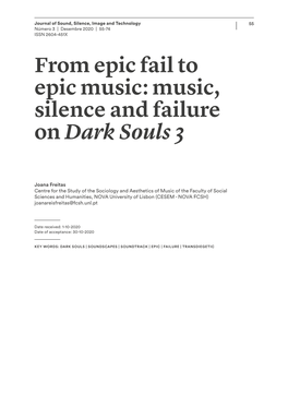 Music, Silence and Failure on Dark Souls 3