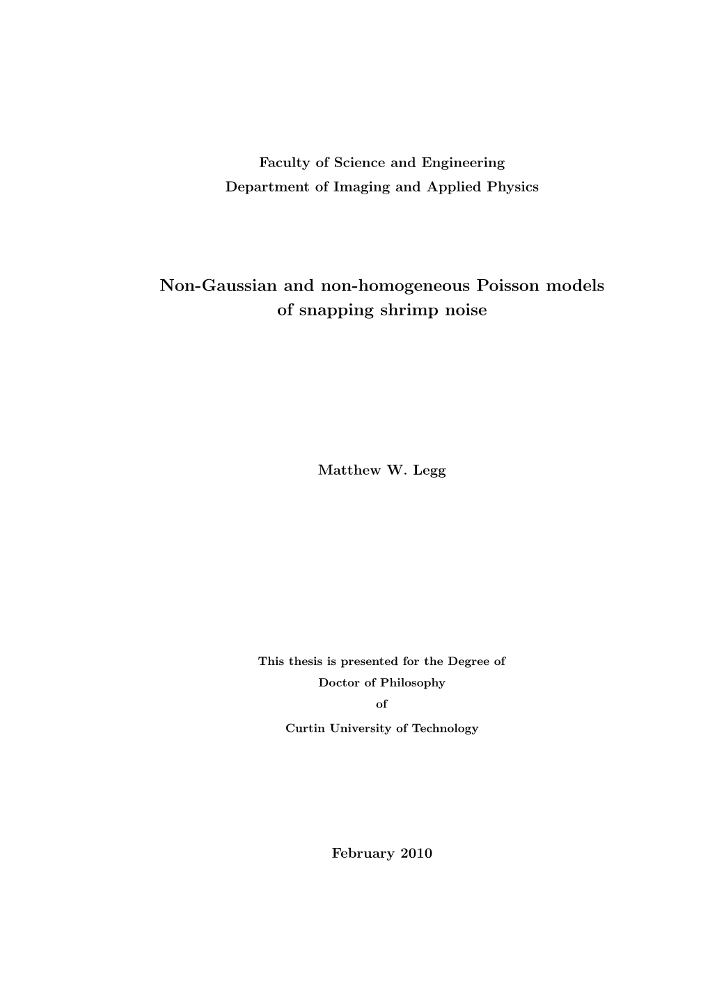 Non-Gaussian and Non-Homogeneous Poisson Models of Snapping Shrimp Noise