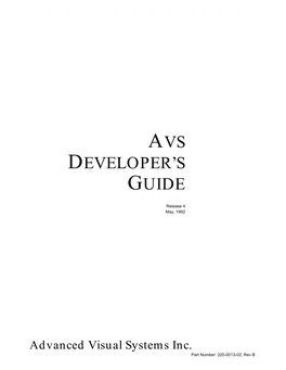 Avs Developer's Guide