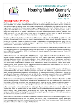 Housing Market Bulletin Issue 45 May 2019