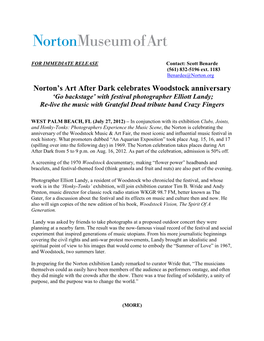 Norton's Art After Dark Celebrates Woodstock Anniversary