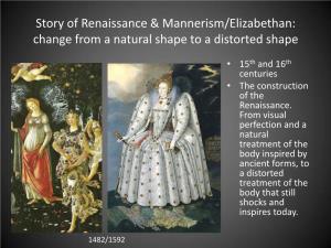 Story of Renaissance & Mannerism/Elizabethan