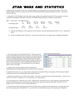 Star Wars and Statistics Copy