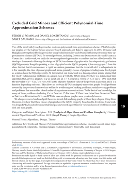 10 Excluded Grid Minors and Efficient Polynomial-Time Approximation