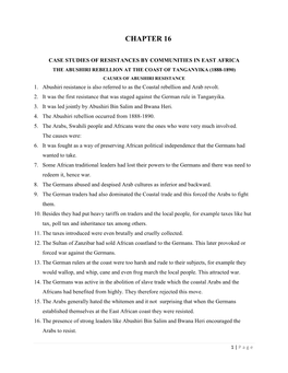 S.3 History Chp 16 Examples of Resistance to Colonial Rule.Pdf