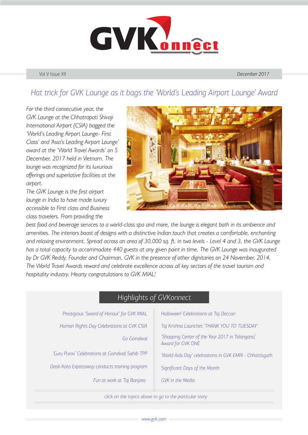 'World's Leading Airport Lounge' Award