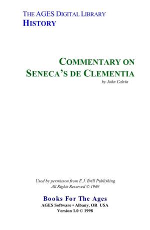Commentary on Seneca's De Clementia