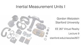 Inertial Measurement Units I