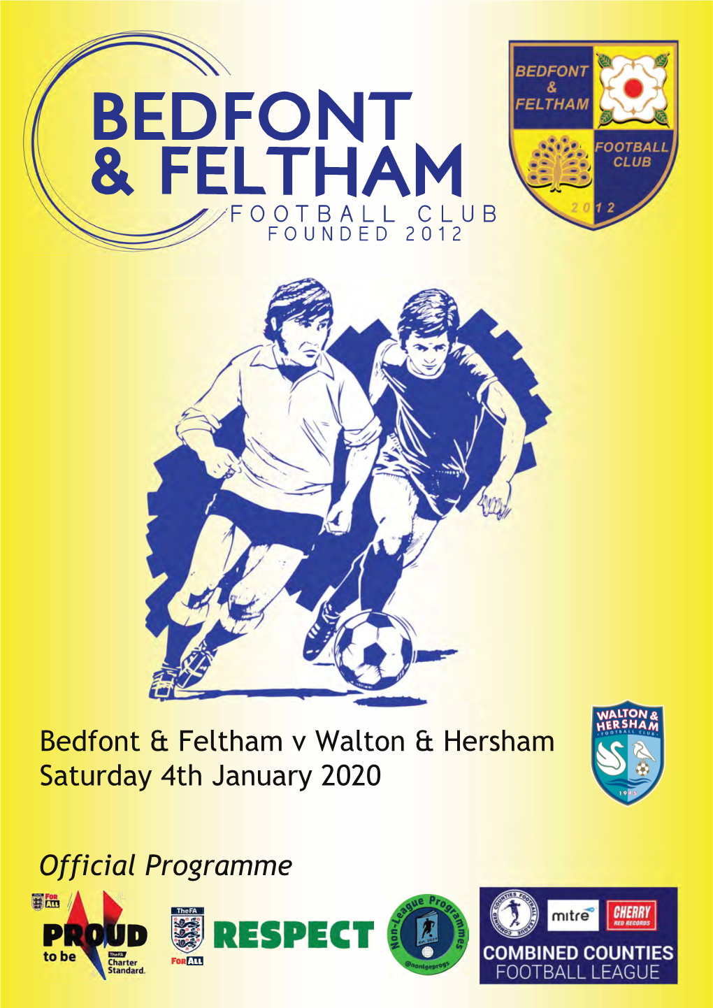 Bedfont & Feltham V Walton & Hersham 04.01.2020