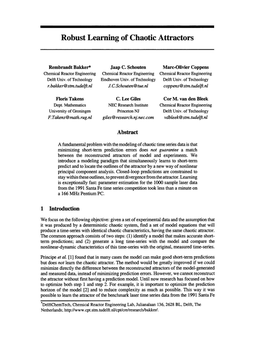 Robust Learning of Chaotic Attractors