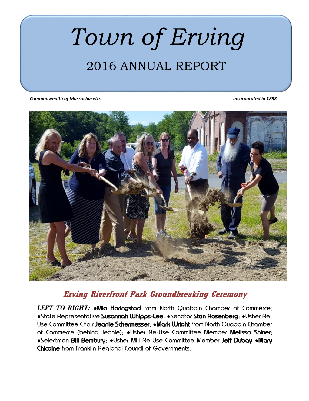 2016 Annual Town Report