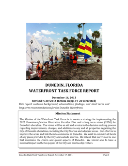 Dunedin, Florida Waterfront Task Force Report