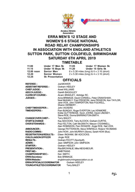 Erra Men's 12 Stage and Women's 6