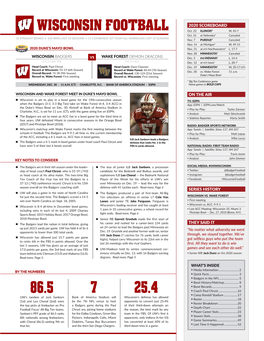 Wisconsin Game Notes