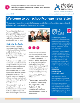 Our School/College Newsletter SKILLS for LIFE