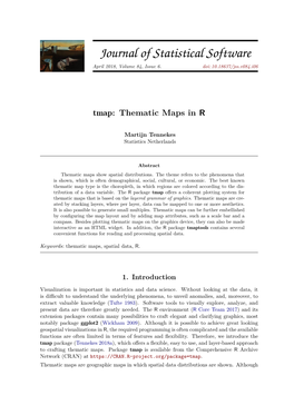 Tmap: Thematic Maps in R