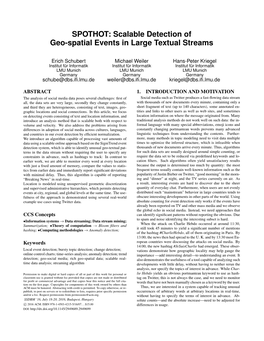 Scalable Detection of Geo-Spatial Events in Large Textual Streams