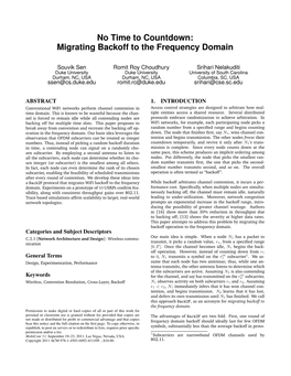 Migrating Backoff to the Frequency Domain