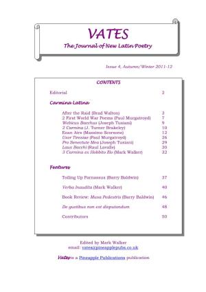 The Journal of New Latin Poetry