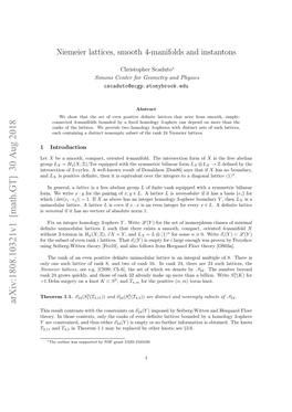 Niemeier Lattices, Smooth 4-Manifolds and Instantons