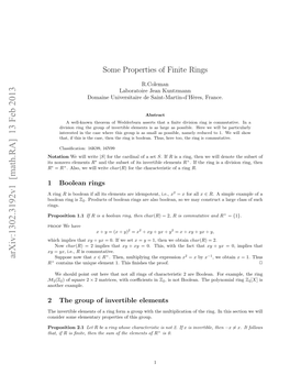 Some Properties of Finite Rings