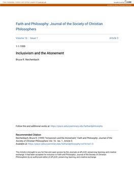 Inclusivism and the Atonement