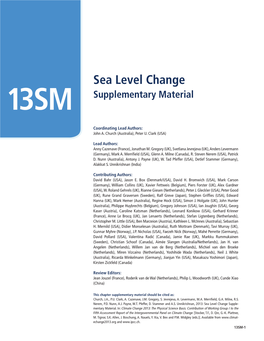 Sea Level Change 13SM Supplementary Material