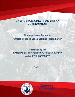Campus Policing in an Urban Environment