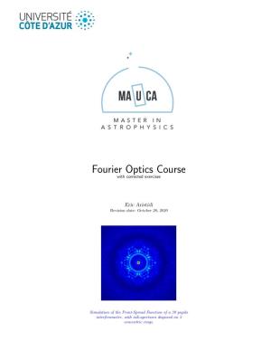 Fourier Optics Course with Corrected Exercises