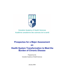 Prospectus for a Major Assessment on Health System Transformation to Meet the Burden of Chronic Disease