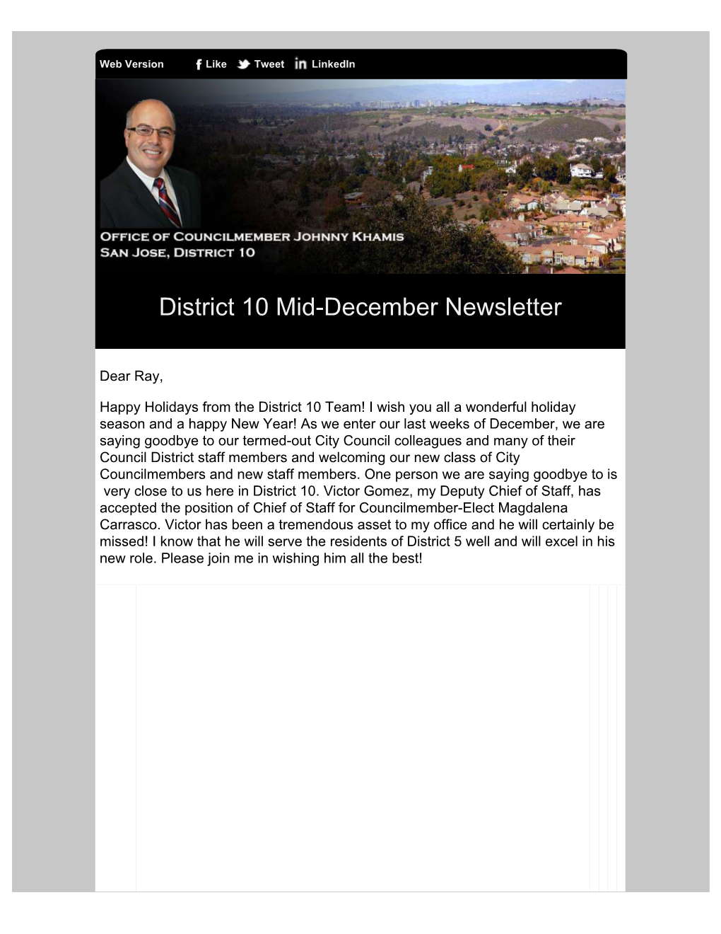 District 10 Mid-December Newsletter